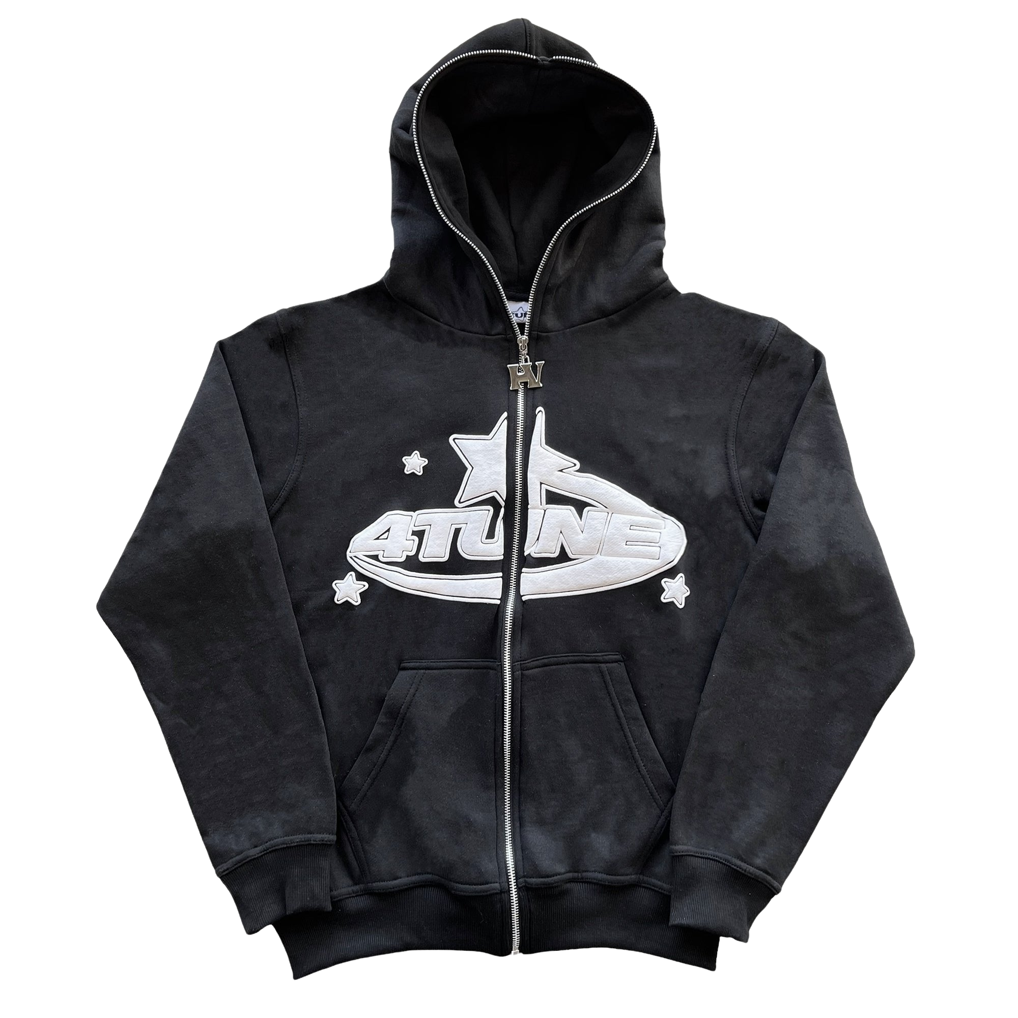 4tune full zip hoodie - black