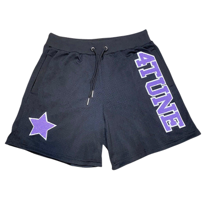 4TUNE  violet mesh shorts